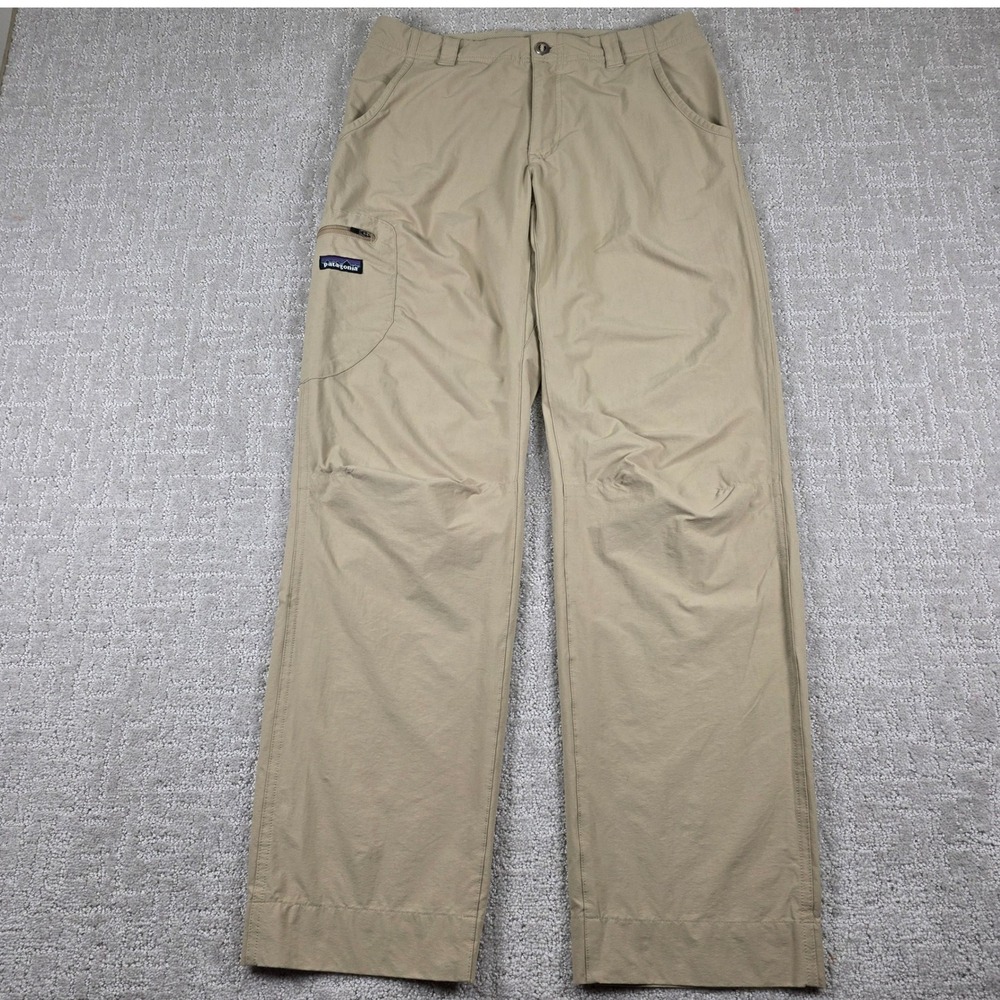 Patagonia Mens 30 Gi III Hiking Pants Tan Khaki Nylon Blend Nature Outdoor *Flaw